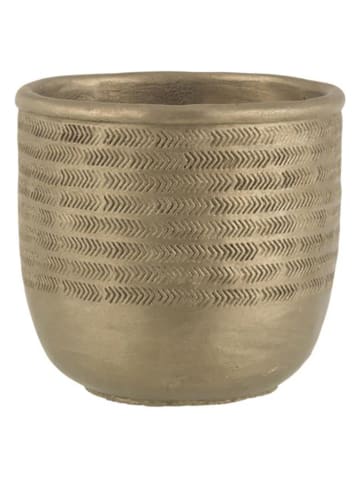 J Line Übertopf in Grün/ Gold - (H)16 x Ø 17,5 cm