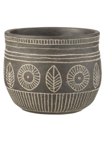 J Line Übertopf "Fresko M'' in Grau - (H)15 x Ø 18 cm