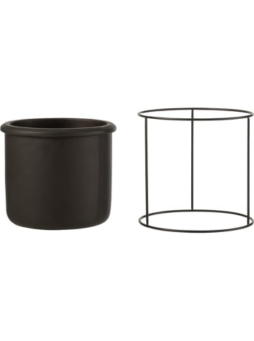 J Line Übertopf in Schwarz - (H)17 x Ø 17 cm