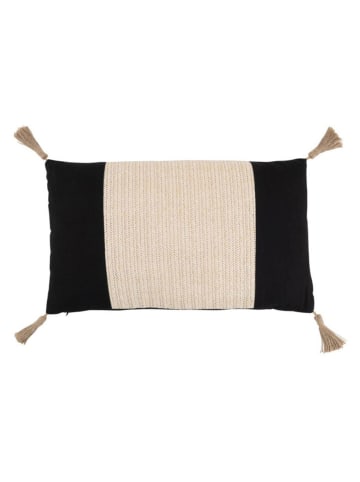 J Line Poduszka w kolorze kremowo-czarnym - 50 x 30 cm