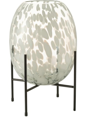 J Line Wazon w kolorze białym z podstawką - wys. 37 x Ø 23 cm