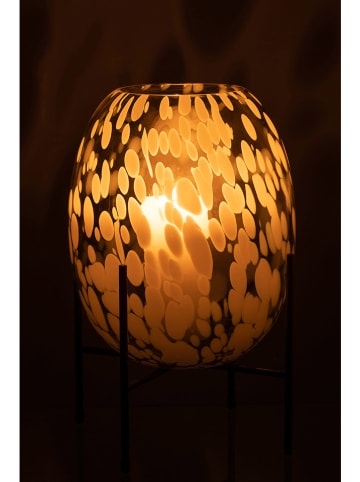 J Line Wazon w kolorze białym z podstawką - wys. 37 x Ø 23 cm