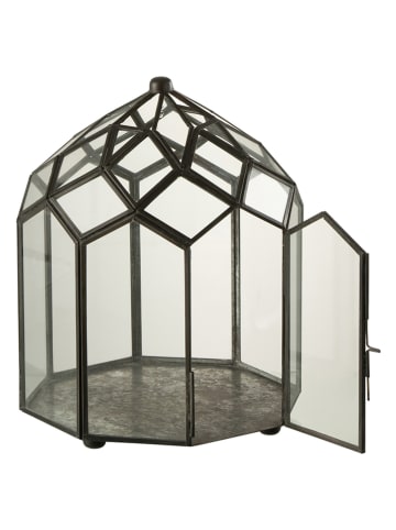 J Line Laterne in Transparent/ Schwarz - (B)23 x (H)30 cm