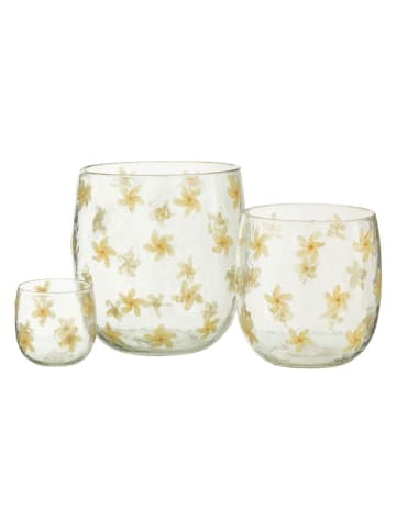 J Line Świecznik w kolorze żółtym - wys. 20 x Ø 19 cm