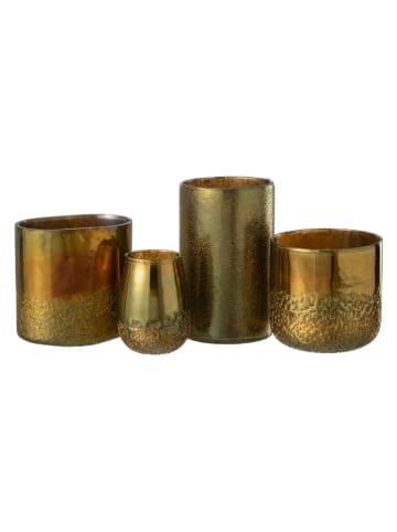 J Line Windlicht in Gold - (H)20 x Ø 17 cm