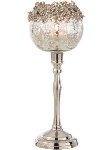 J Line Świecznik w kolorze srebrnym - wys. 33 x Ø 12 cm