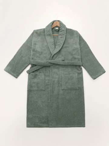 Colourful Cotton 2-delige set: badjas en handdoek groen