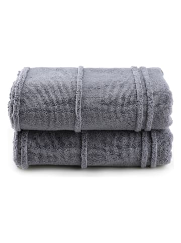 Colourful Cotton 2er-Set: Handtücher "Arden" in Grau
