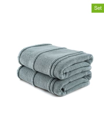 Colourful Cotton Ręczniki (2 szt.) "Arden" w kolorze miętowym do rąk