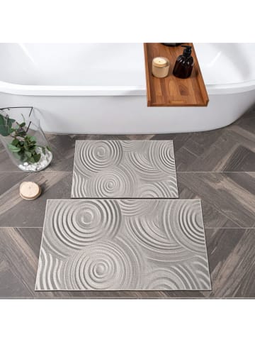 Colourful Cotton 2er-Set: Badvorleger in Grau