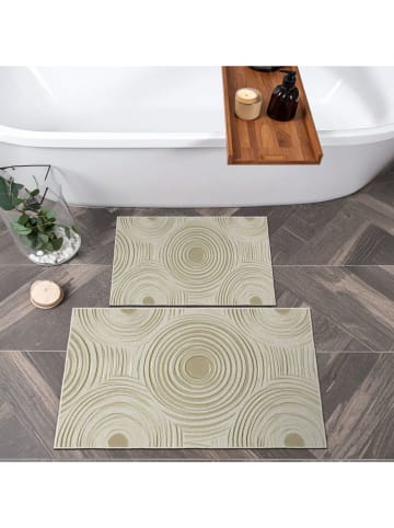 Colourful Cotton 2er-Set: Badvorleger in Beige