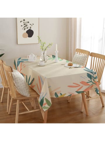 Colourful Cotton Obrus w kolorze kremowym ze wzorem