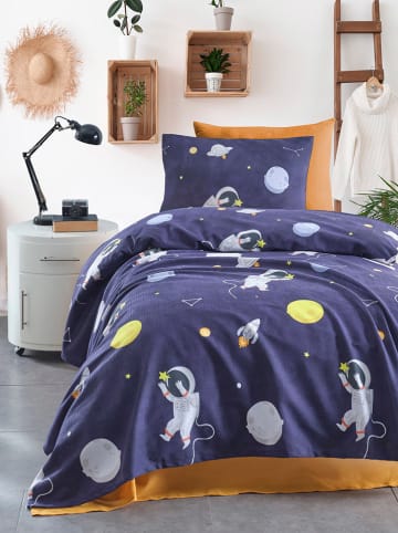 Colourful Cotton Bedsprei donkerblauw