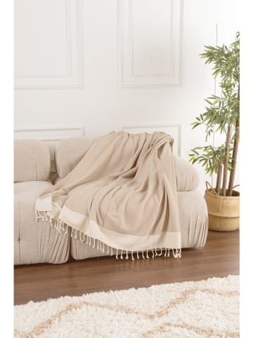 Colourful Cotton Plaid "Baliksirti" in Beige/ Creme