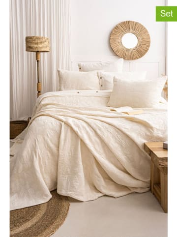 Colourful Cotton 2-delige bedspreiset beige
