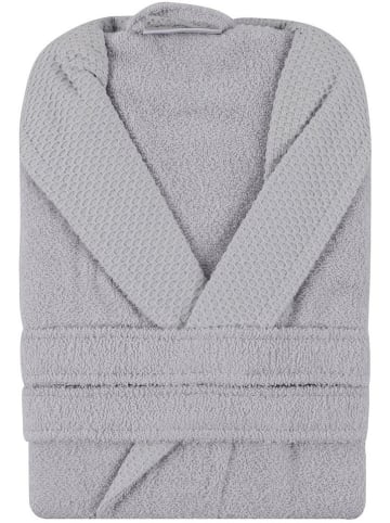 Colourful Cotton Bademantel "Cappa" in Grau