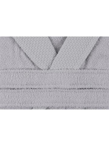 Colourful Cotton Bademantel "Cappa" in Grau