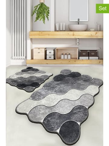 Colourful Cotton Badvorleger "Circle" in Grau