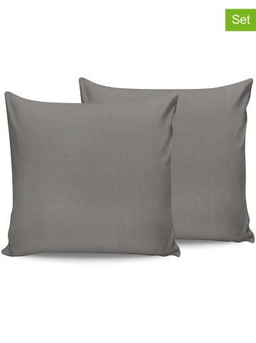 Elizabed 2-delige set: renforcé kussenhoezen grijs