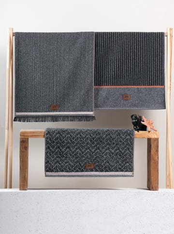 Colourful Cotton Ręczniki (3 szt.) w kolorze antracytowym do rąk