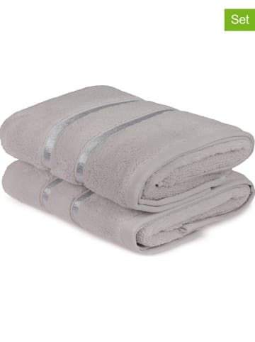 Colorful Cotton 2-delige set: handdoeken "Dolce" lichtgrijs