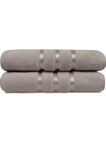 Colorful Cotton 2-delige set: badhanddoeken "Dolce" lichtbruin