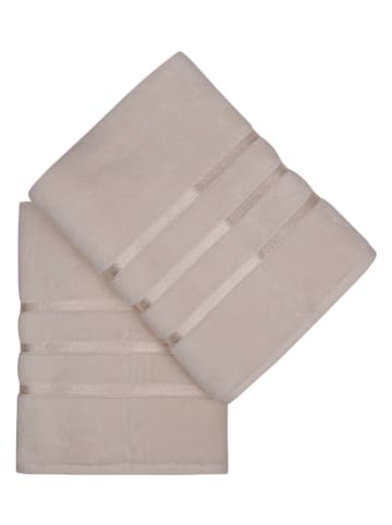 Colourful Cotton 2-delige set: badhanddoeken "Dolce" beige