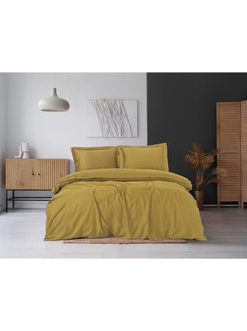 Colourful Cotton Satin-Bettwäsche-Set "Elegant" in Senf