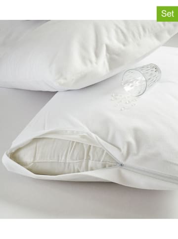 Colourful Cotton 2er-Set: Kissenhüllen in Weiß