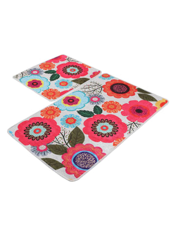 Colourful Cotton 2-delige set: badmatten "Galvin" roze/lichtblauw