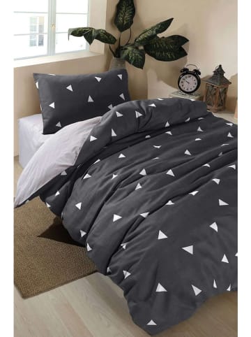 Colourful Cotton Komplet pościeli "Geometrik" w kolorze antracytowym