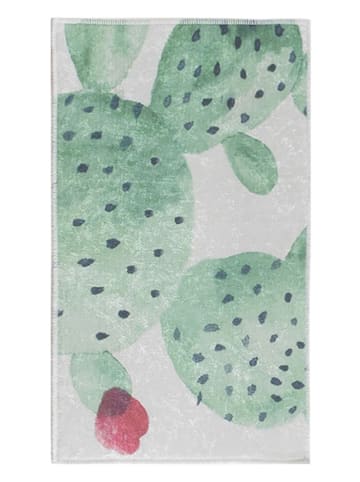 Colourful Cotton Dywanik łazienkowy "Green DJT" w kolorze zielonym