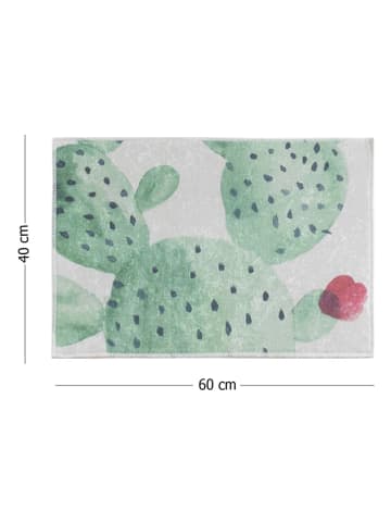 Colourful Cotton Dywanik łazienkowy "Green DJT" w kolorze zielonym