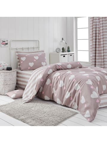 Colourful Cotton Bettwäsche-Set "Herz" in Rosa
