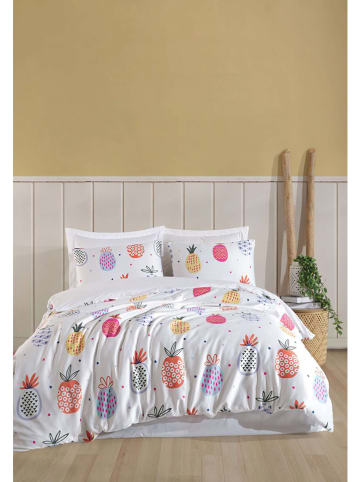 Colourful Cotton Komplet pościeli "Iva" w kolorze białym ze wzorem