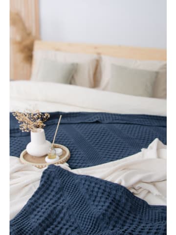 Colourful Cotton Bedsprei donkerblauw