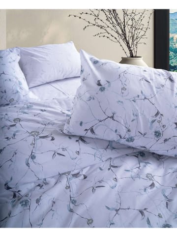 Colourful Cotton Renforcé beddengoedset "Lima" wit/blauw