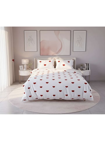 Colourful Cotton Komplet pościeli "Livas" w kolorze biało-czerwonym