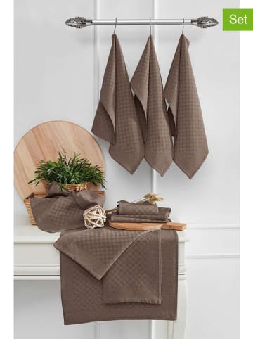 Colourful Cotton 10er-Set: Geschirrtücher in Braun