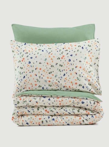 Colorful Cotton Komplet pościeli renforcé "Molly" w kolorze jasnozielonym ze wzorem