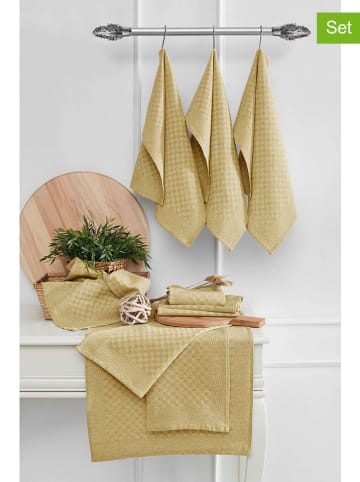 Colourful Cotton 10er-Set: Geschirrtücher in Beige