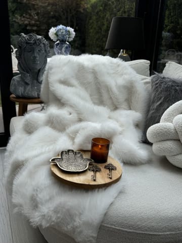 Colourful Cotton Pled w kolorze białym