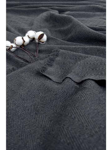 Colourful Cotton Narzuta w kolorze antracytowym