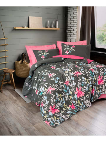 Colourful Cotton Komplet pościeli renforcé "Merlin" w kolorze czarno-różowym