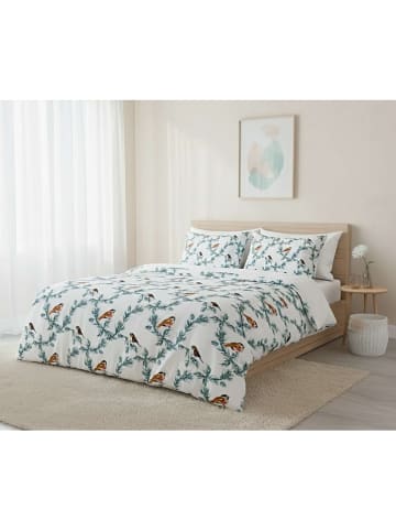 Colourful Cotton Komplet pościeli renforcé "Nalia" w kolorze zielono-jasnobrązowym