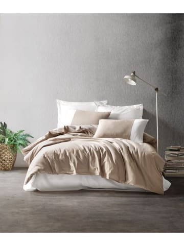 Elizabed Komplet pościeli renforcé w kolorze jasnobrązowo-kremowym