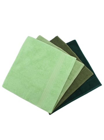 Sweet Home 4er-Set: Handtücher "Rainbow" in Grün