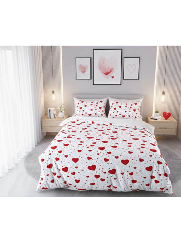 Colourful Cotton Komplet pościeli "Serita" w kolorze czerwono-białym