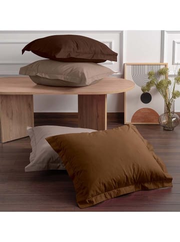 MIX&MATCH 2-delige set: renforcé kussenhoezen lichtbruin