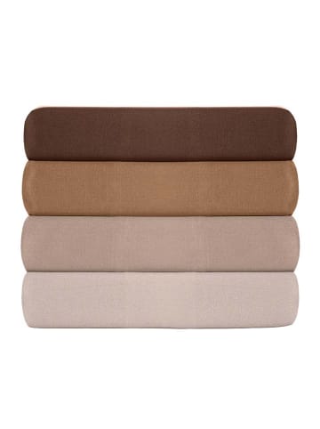 MIX&MATCH 2-delige set: renforcé kussenhoezen lichtbruin